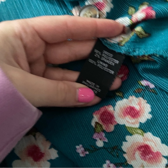 AMY BYER UGC Girls Size 8 Blue Floral High Low Dress - Picture 2 of 11